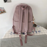 Preppy Students Bookbag Female Shoulder Soft Travel Storage Bags