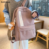 Preppy Students Bookbag Female Shoulder Soft Travel Storage Bags