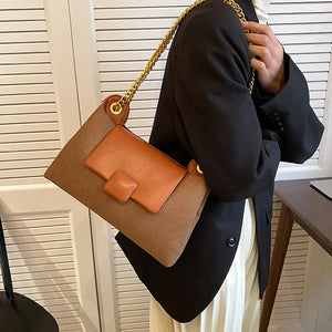 Retro Chain PU Leather Crossbody Bag Handbags And Purses
