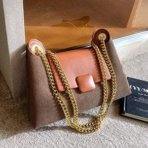 Retro Chain PU Leather Crossbody Bag Handbags And Purses