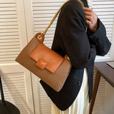 Retro Chain PU Leather Crossbody Bag Handbags And Purses