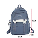 Patchwork Nylon Women Backpack Travel Bag Teenage Girls High Schoolbag