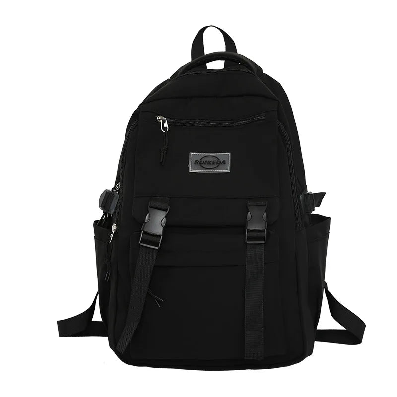 Patchwork Nylon Women Backpack Travel Bag Teenage Girls High Schoolbag