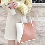 Patchwork Women's Bag Large Capacity Shoulder Bags High Pu Leather Handbag