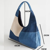 Denim Shoulder Bag Women Handbags Large Capacity Jeans Totes
