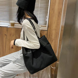 Canvas Patchwork Shoulder Bag Women Large Capacity Style Casual Tote Travel