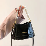 Patent Leather Shell Bag Women Spring Evening Crossbody Mini Handbag