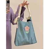Patent Leather Girls Shoulder Bags Floral Ladies Underarm Bag Tote Purse
