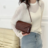 Crocodile Pattern Ladies Shoulder Bag Clutch Purse