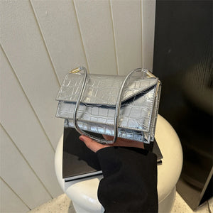 Crocodile Pattern Ladies Shoulder Bag Clutch Purse