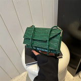 Crocodile Pattern Ladies Shoulder Bag Clutch Purse