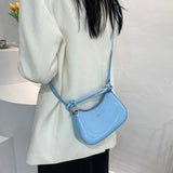 Women's Patent Leather Shoulder Bag Candy Crossbody Underarm Messenger Sac