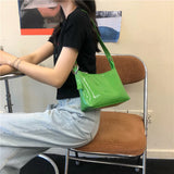 Patent Leather Women Hobos Underarm Bag Ladies Shoulder Crossbody Bags