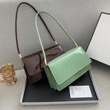 PU Leather Women Underarm Bag Ladies Shoulder Bag Small Flap Shopping Handbag