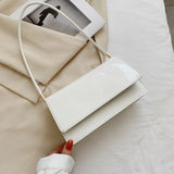 PU Leather Women Underarm Bag Solid Shoulder Bag