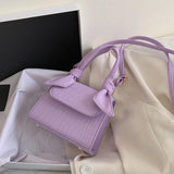 Women's Purple Leather Crossbody Bag