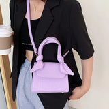 Purple Leather Crossbody Bag for Women