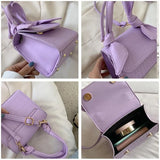Purple Leather Crossbody Bag for Women