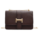 Leather Shoulder Bag Crossbody Chain Wallet Purse