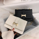 Leather Shoulder Bag Crossbody Chain Wallet Purse