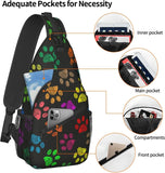 Paw Sling Bag Crossbody Travel Hiking Chest Backpack
