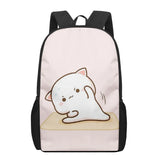 Peach Cat Cartoon 3D Pattern School Bag for Children Girls Boys