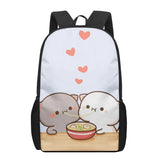 Peach Cat Cartoon 3D Pattern School Bag for Children Girls Boys