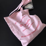Peach Pink Canvas Shoulder Bag for Women Large Shopping Bags Cotton Tote Handbag