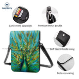 Peacock Shoulder Bag Streetwear Leather Mobile Phone Bag