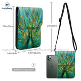 Peacock Shoulder Bag Streetwear Leather Mobile Phone Bag