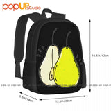 Pear Fruit Hipster Tumblr Swag Backpack Large Capacity Art Print Gym Tote Bag