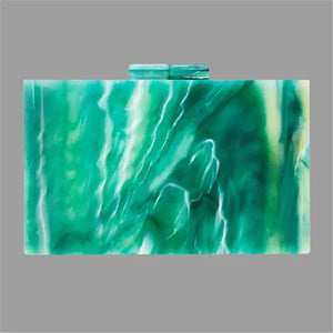 Green Acrylic Clasp Chain Shoulder Bag