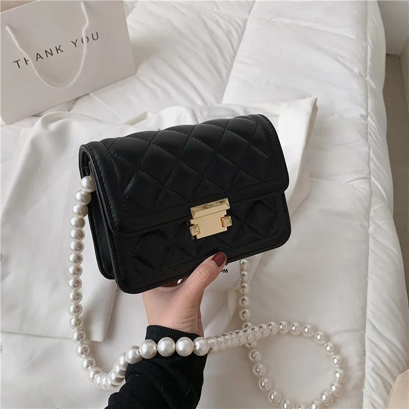 Pearl Chain Bags Handbags for Women Tote Bag Ladies Crossbody Classic Purses