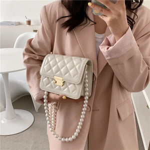 Pearl Chain Bags Handbags for Women Tote Bag Ladies Crossbody Classic Purses
