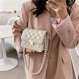 Pearl Chain Bags Handbags for Women Tote Bag Ladies Crossbody Classic Purses