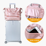 Pearlescent Fitness Travel Bag Women Hand Luggage Duffle Bags