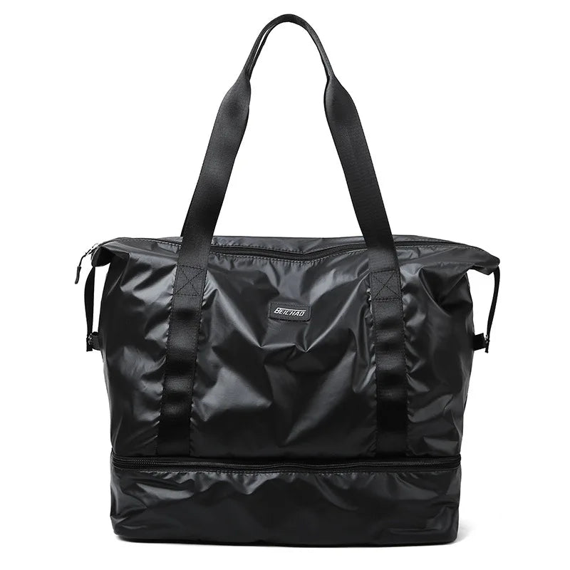 Pearlescent Fitness Travel Bag Women Hand Luggage Duffle Bags