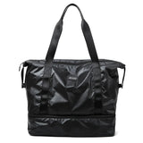 Pearlescent Fitness Travel Bag Women Hand Luggage Duffle Bags