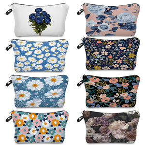 Travel Portable Toiletry Bag Women's Cosmetic Bag Floral Makeup Organizer