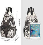 Pentagram Goat Skull Sling Bag Crossbody Travel Hiking Chest Backpack