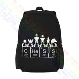 Periodic Table Elements Chess Large Capacity Backpack Travel Art Print
