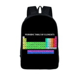Chemistry Print Backpack for Teen Schoolbags High-Capacity Rucksack