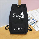 Personalised Ballet Backpack Name Schoolbag Kids Child Teenagers School Dance