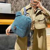 Personalised Bear Backpacks Cashmere Soft Touch Portable Children Travel