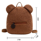 Personalised Bear Backpacks Cashmere Soft Touch Portable Children Travel