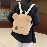 Personalised Bear Backpacks Cashmere Soft Touch Portable Children Travel