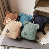Personalised Bear Backpacks Cashmere Soft Touch Portable Children Travel