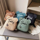 Bear Backpack Kids Travel Rucksack Personalised Name Womens Shoulder Bag