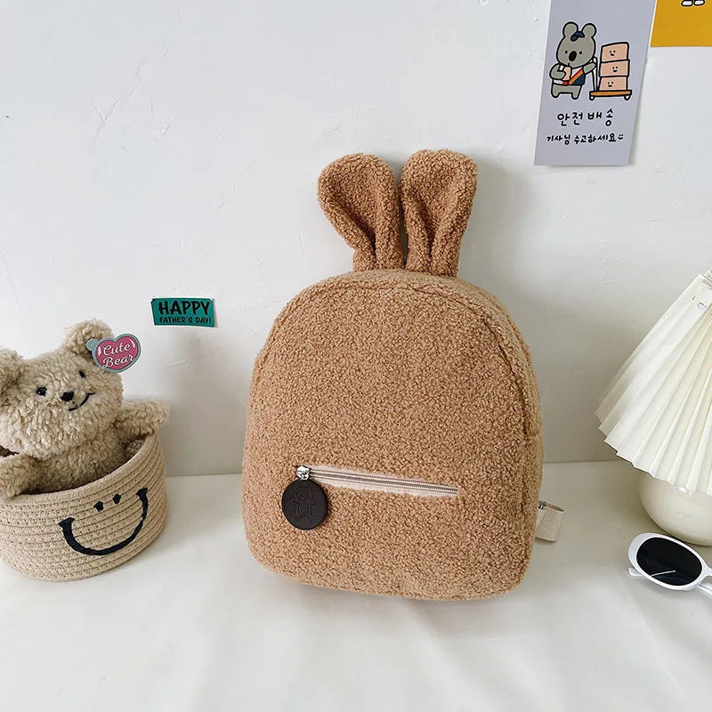 Personalised Bunny Backpack with Your Name Plush Rabbit Ear Satchel for Girls