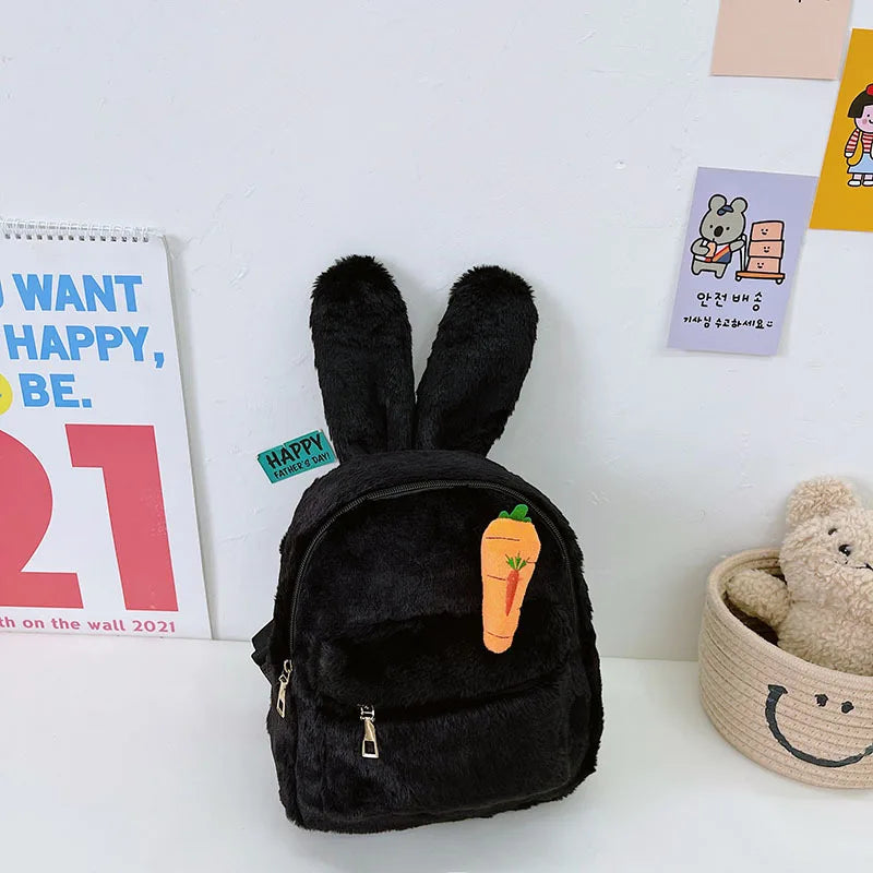 Personalised Rabbit Backpacks Name Portable Children Travel Shopping Rucksacks